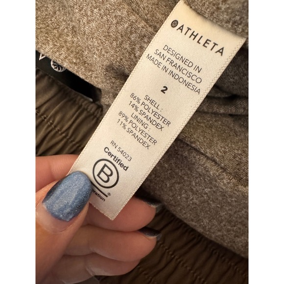 Athleta Chelsea Cargo Lined Pant in Brown Size 2 Pull On Elastic Waist Stretch - Picture 6 of 7
